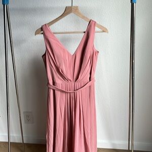Bella Desert Rose Bridesmaid Dress – Size 6-8 easily, Chiffon & Removable Belt